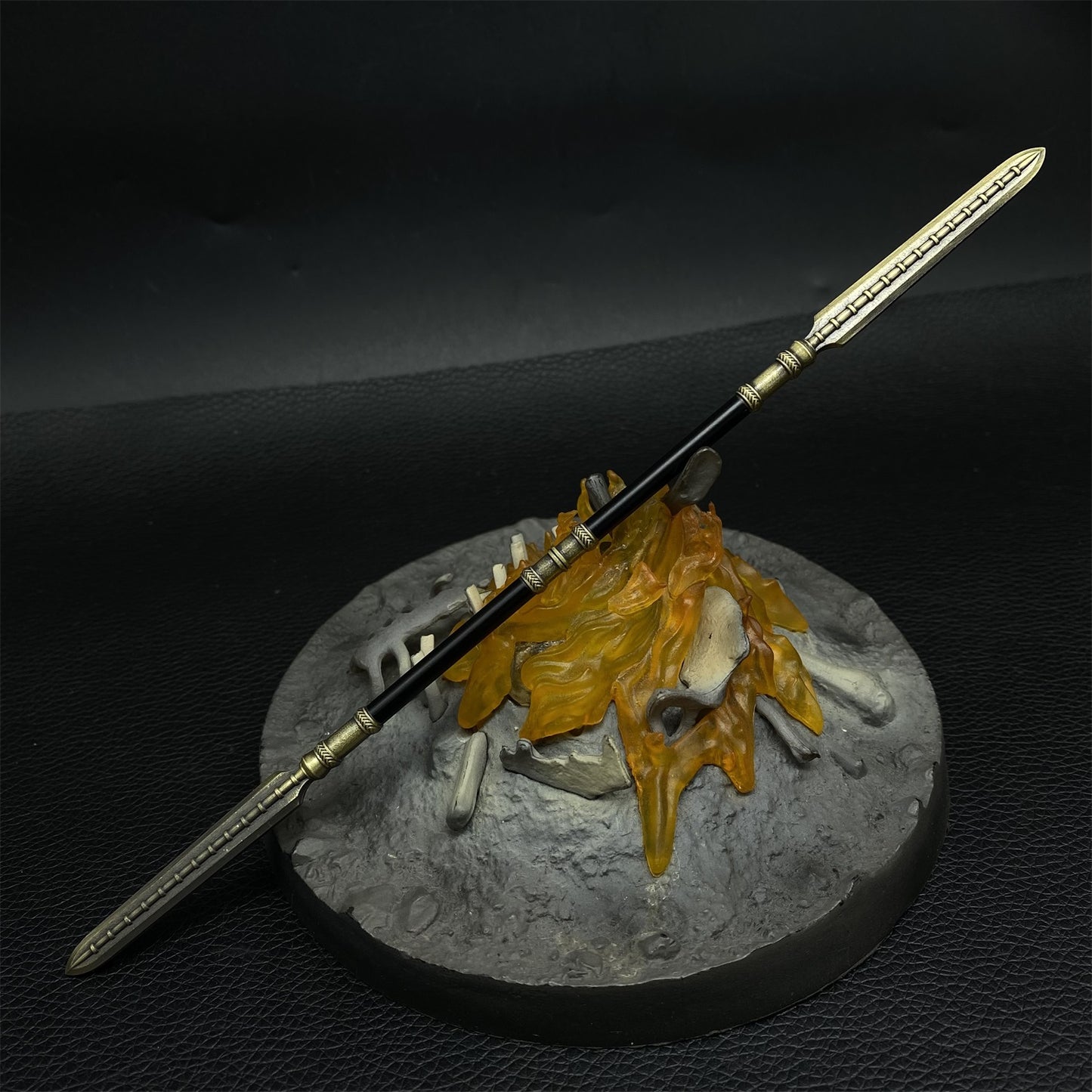 Double Head Long Handle Spear Metal Miniature