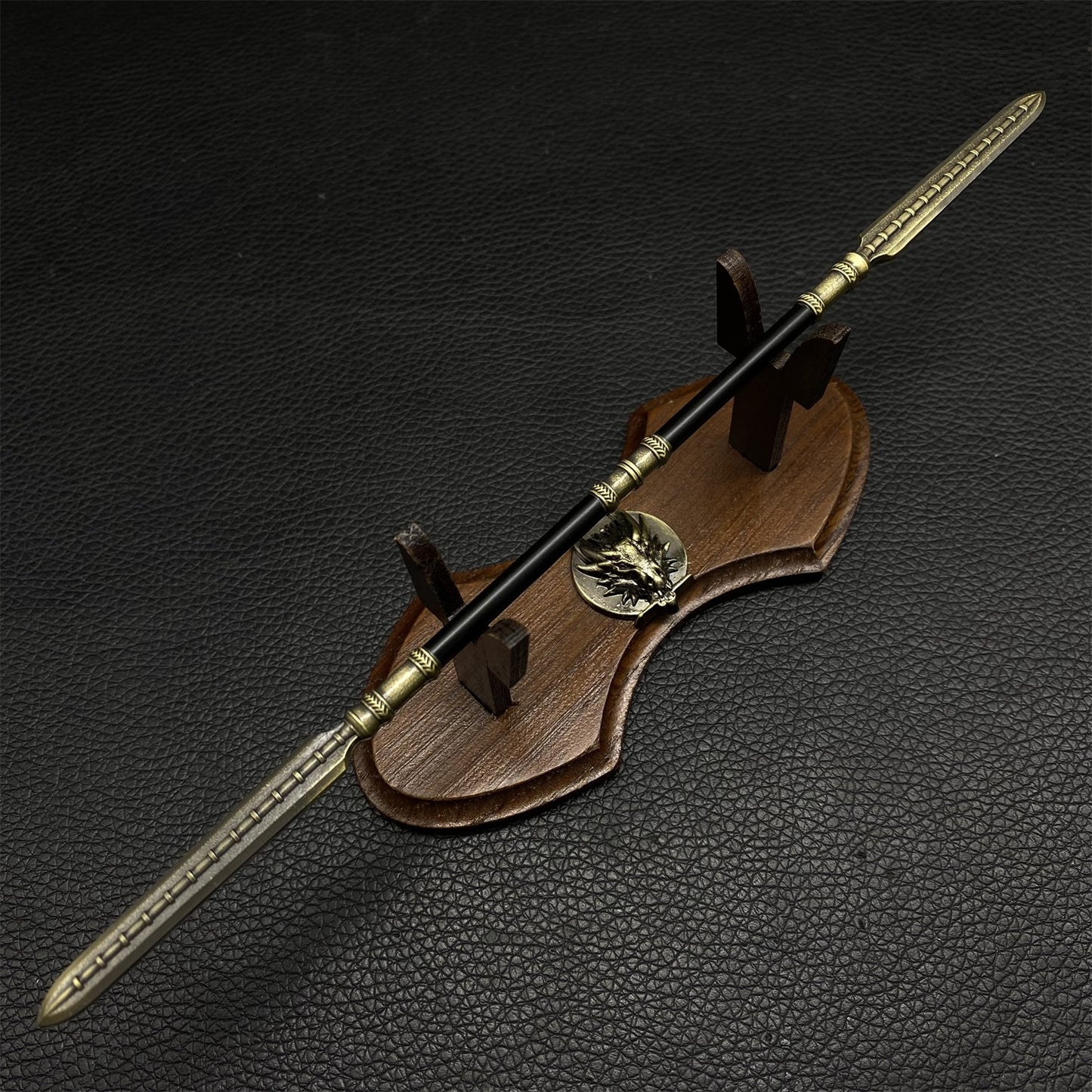 Double Head Long Handle Spear Metal Miniature