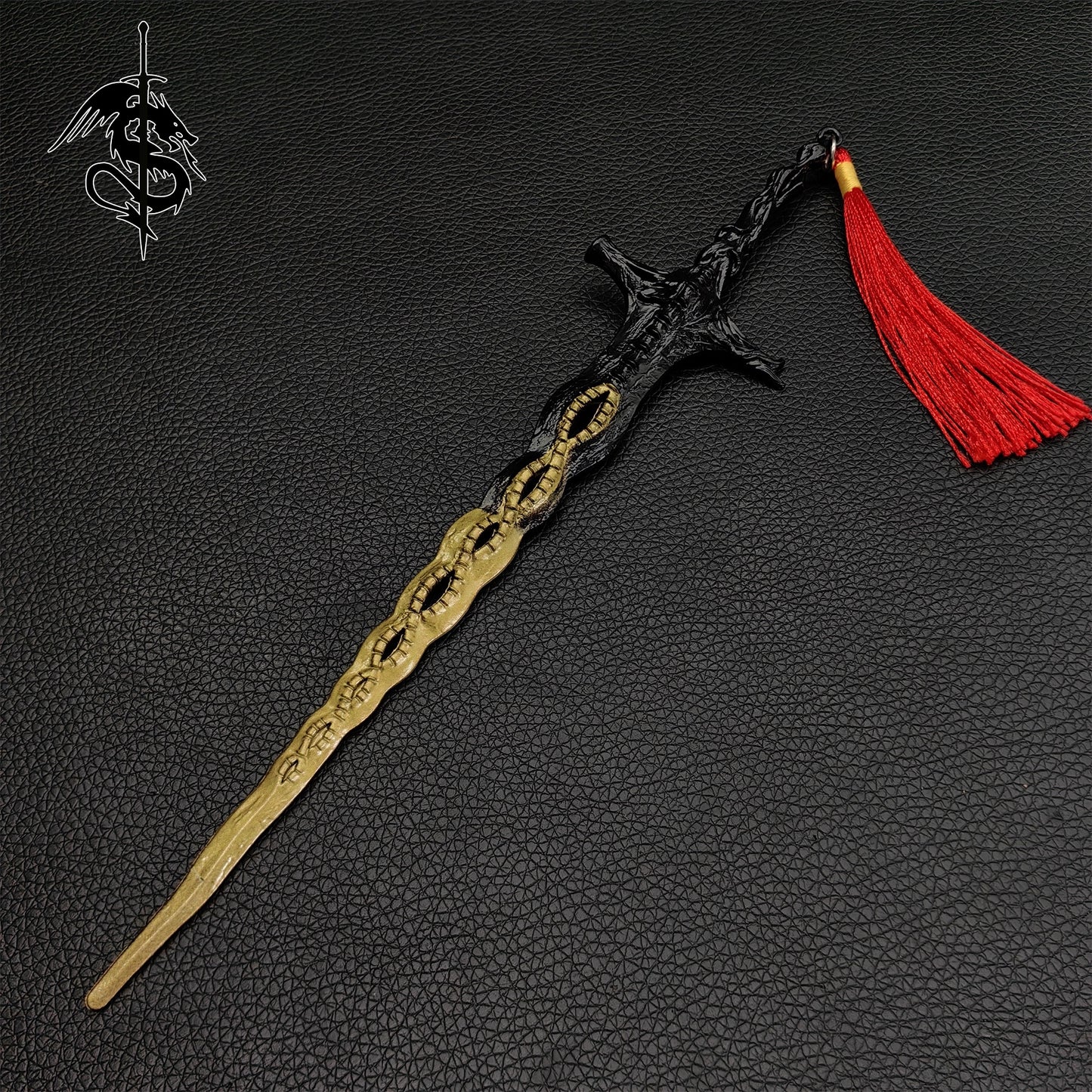 Metal Sacred Relic Sword Black Miniature Weapon