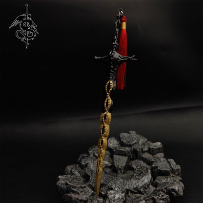 Metal Sacred Relic Sword Black Miniature Weapon