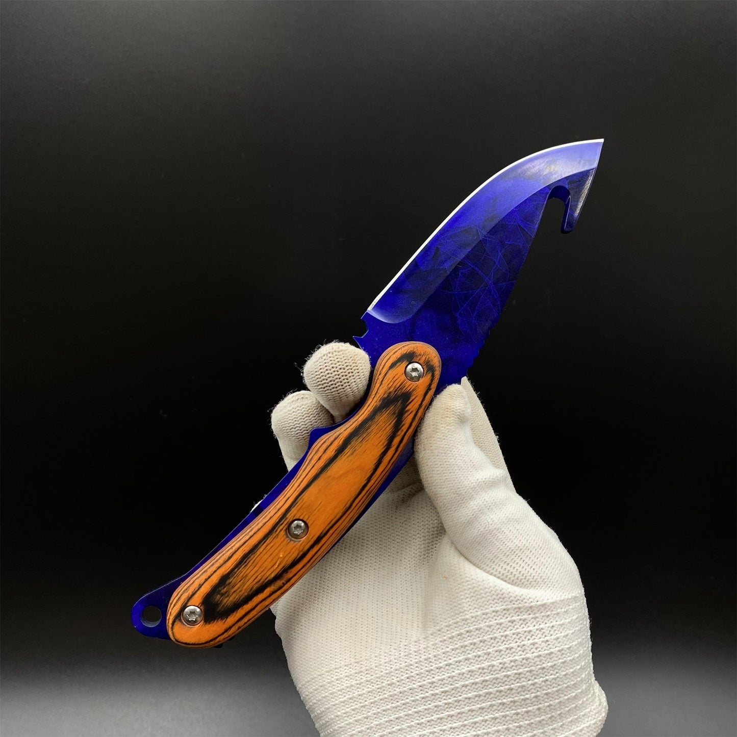 420 Steel CS2 Blue Marble Collection Knife Model Outdoor Camping Knife