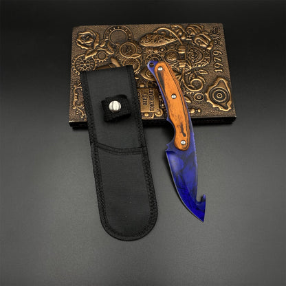 420 Steel CS2 Blue Marble Collection Knife Model Outdoor Camping Knife