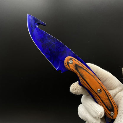 420 Steel CS2 Blue Marble Collection Knife Model Outdoor Camping Knife