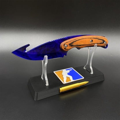 420 Steel CS2 Blue Marble Collection Knife Model Outdoor Camping Knife