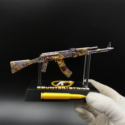 Hot Game CS2 AK47 Searing Rage Skin Mini Metal Replica Game Prop Collectible