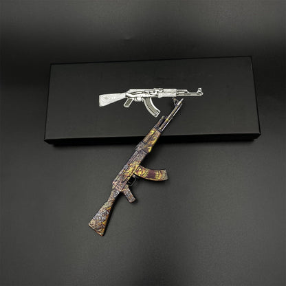 Hot Game CS2 AK47 Searing Rage Skin Mini Metal Replica Game Prop Collectible