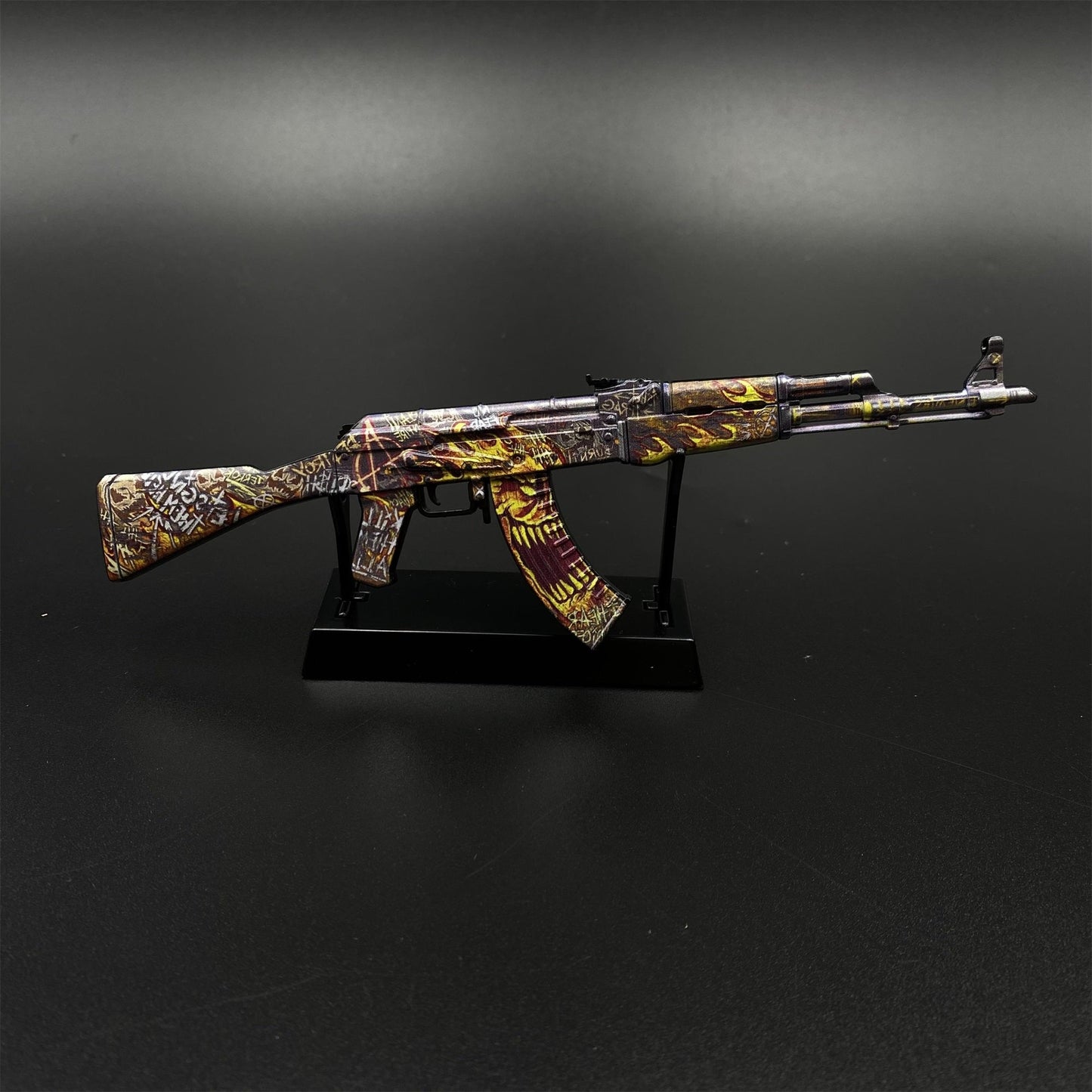 Hot Game CS2 AK47 Searing Rage Skin Mini Metal Replica Game Prop Collectible