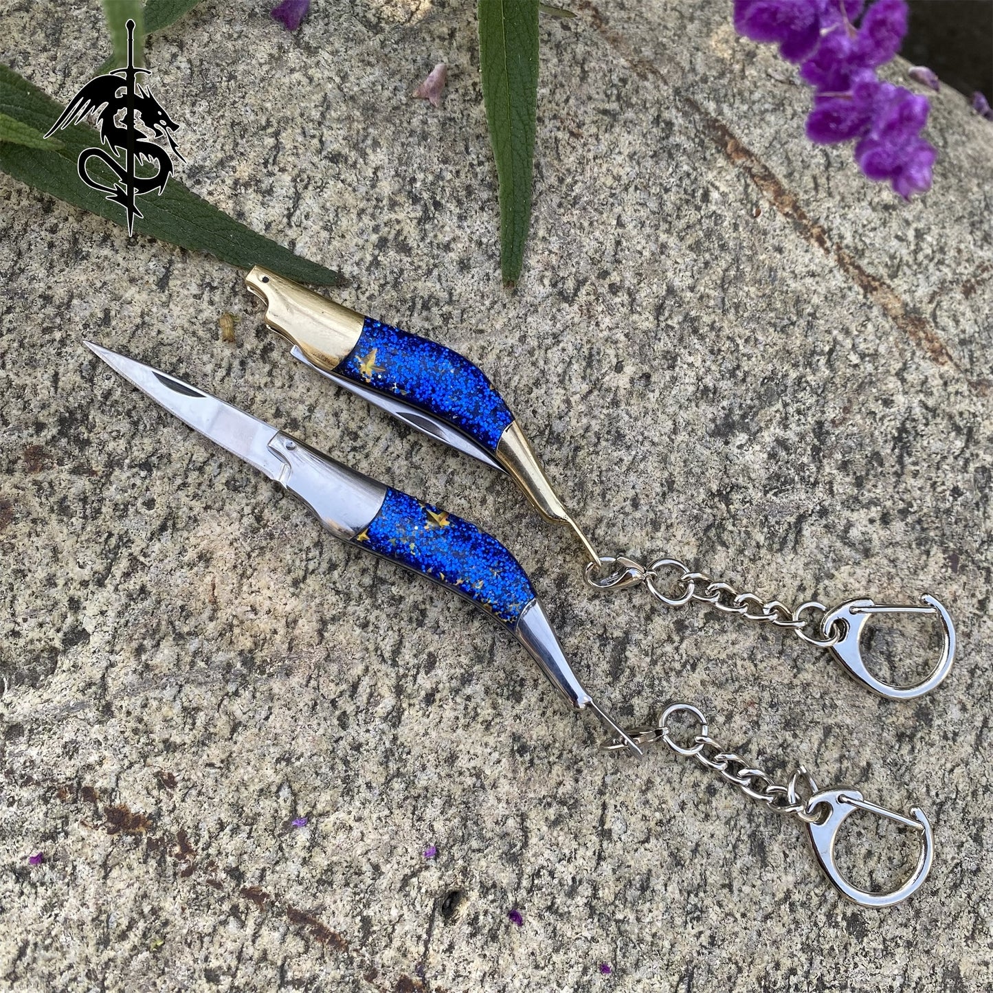 Portable Shrimp Knife Brass Handle Pocket Folding Knife 
