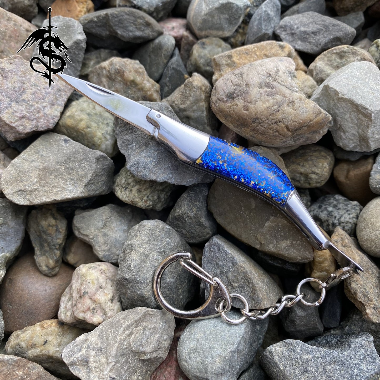 Portable Shrimp Knife Brass Handle Pocket Folding Knife 