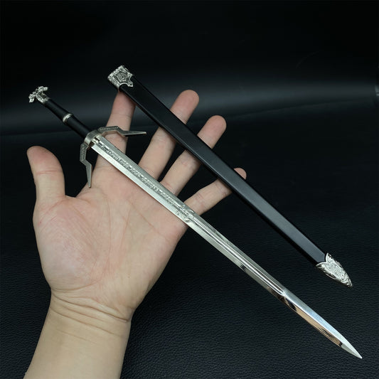Geralt Silver Sword 30CM Small Metal Replica