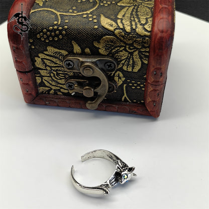 Silvercat Ring Alloy Open Ring Cool Gamer Gift