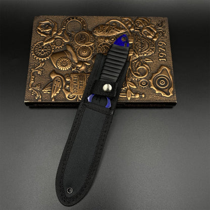 CS2 Skeleton Knife Doppler Sapphire Dull Blade Replica 420 Steel For Game Collection