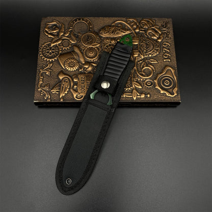 CS2 Skeleton Knife Doppler Emerald Dull Blade Replica 420 Steel For Game Collection