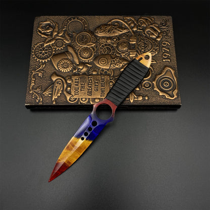 CS2 Skeleton Knife Marble Fade Dull Blade Replica 420 Steel For Game Collection