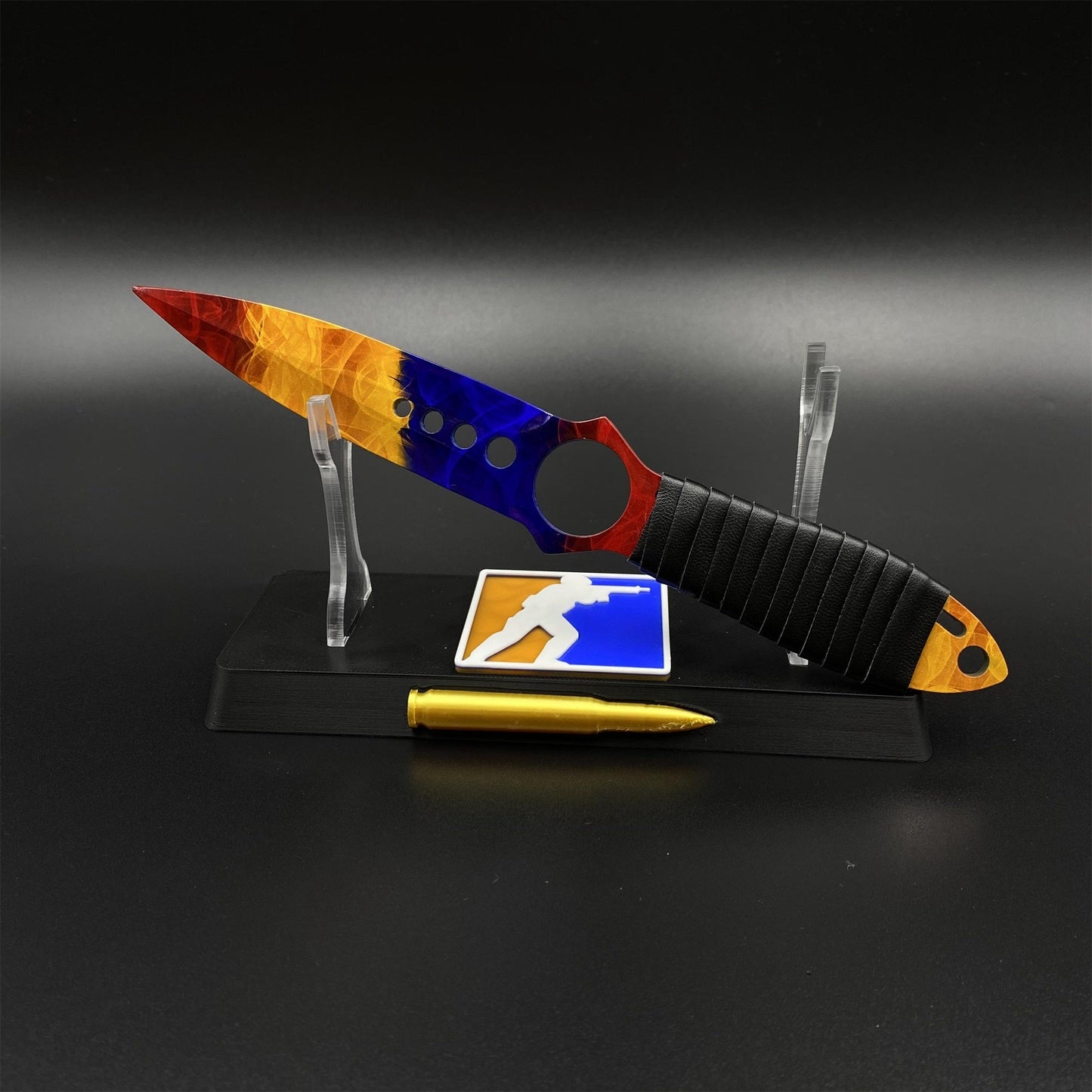 CS2 Skeleton Knife Marble Fade Dull Blade Replica 420 Steel For Game Collection