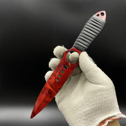 420 Stainless Steel Replica CS2 Ruby Skin Skeleton Knife Blunt Blade 22CM/8.7"