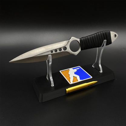 420 Stainless Steel Replica CS2 Classical Orignal Skin Skeleton Knife Blunt Blade 22CM/8.7"