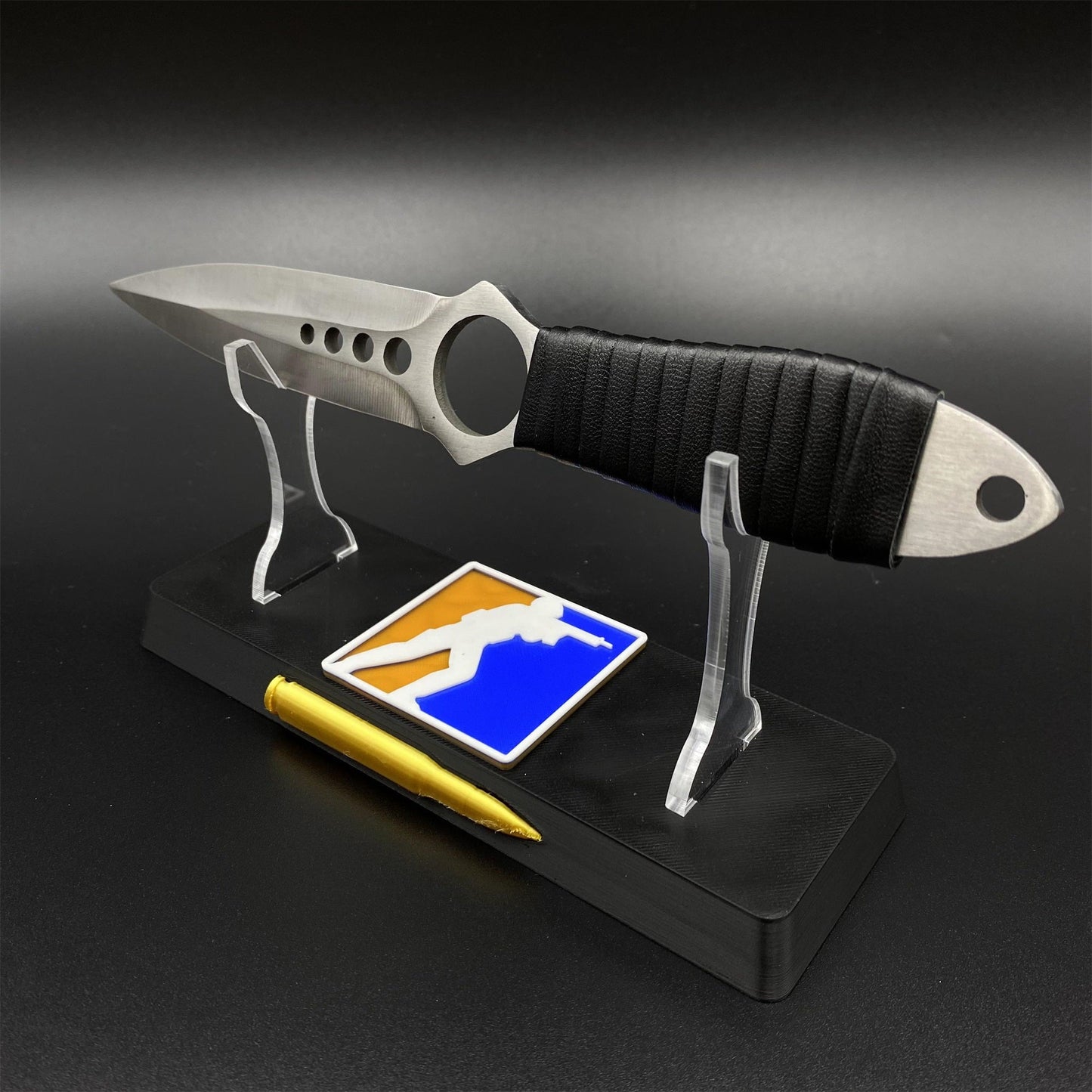 420 Stainless Steel Replica CS2 Classical Orignal Skin Skeleton Knife Blunt Blade 22CM/8.7"