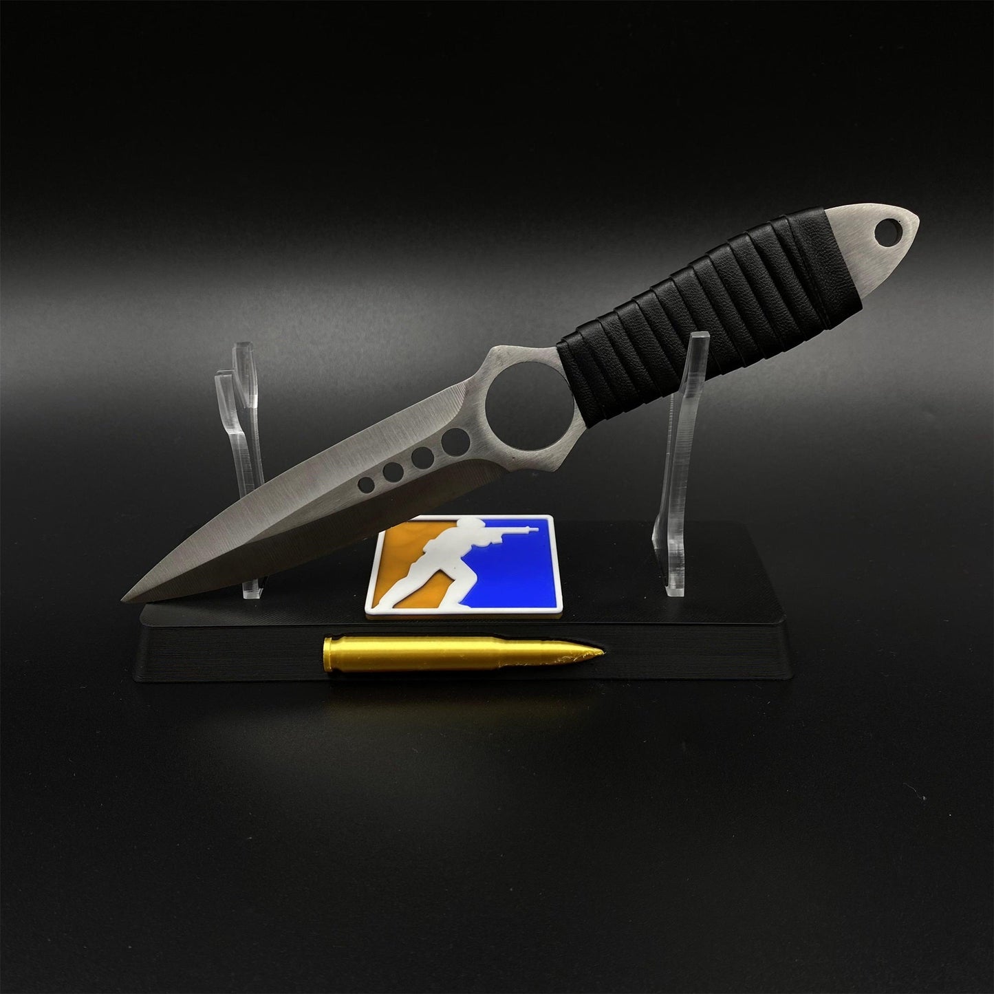 420 Stainless Steel Replica CS2 Classical Orignal Skin Skeleton Knife Blunt Blade 22CM/8.7"