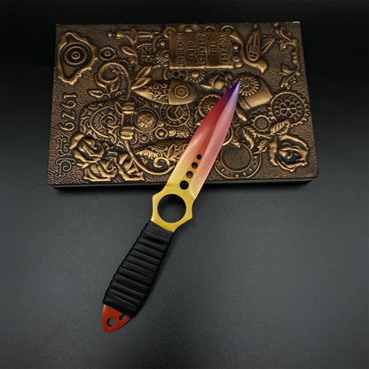 420 Stainless Steel Replica CS2 Fade Skin Skeleton Knife Blunt Blade 22CM/8.7"