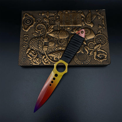 420 Stainless Steel Replica CS2 Fade Skin Skeleton Knife Blunt Blade 22CM/8.7"