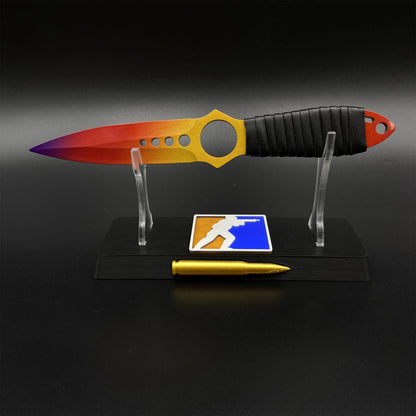 420 Stainless Steel Replica CS2 Fade Skin Skeleton Knife Blunt Blade 22CM/8.7"