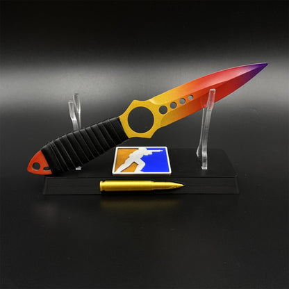 420 Stainless Steel Replica CS2 Fade Skin Skeleton Knife Blunt Blade 22CM/8.7"