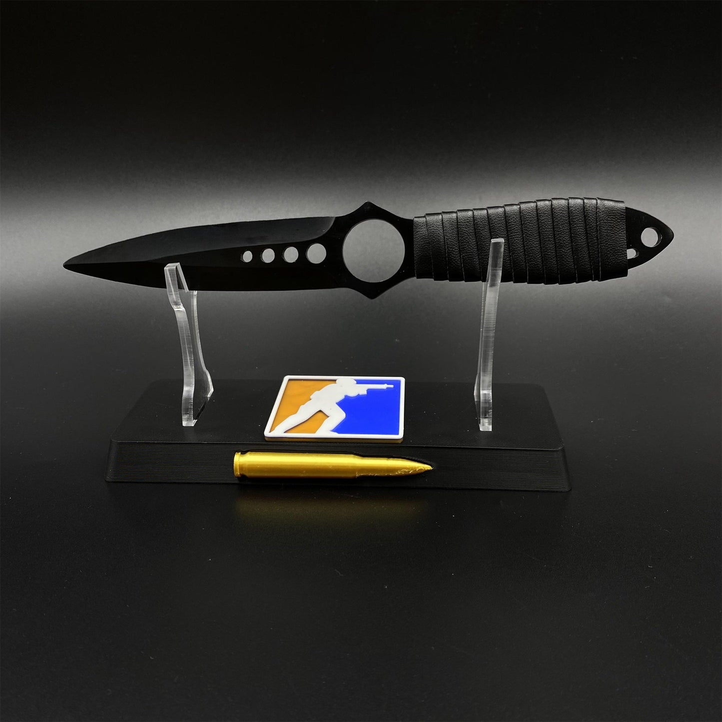420 Steel Replica CS2 Black Shadow Dagger Model For Game Collection
