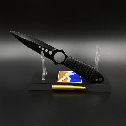 420 Steel Replica CS2 Black Shadow Dagger Model For Game Collection