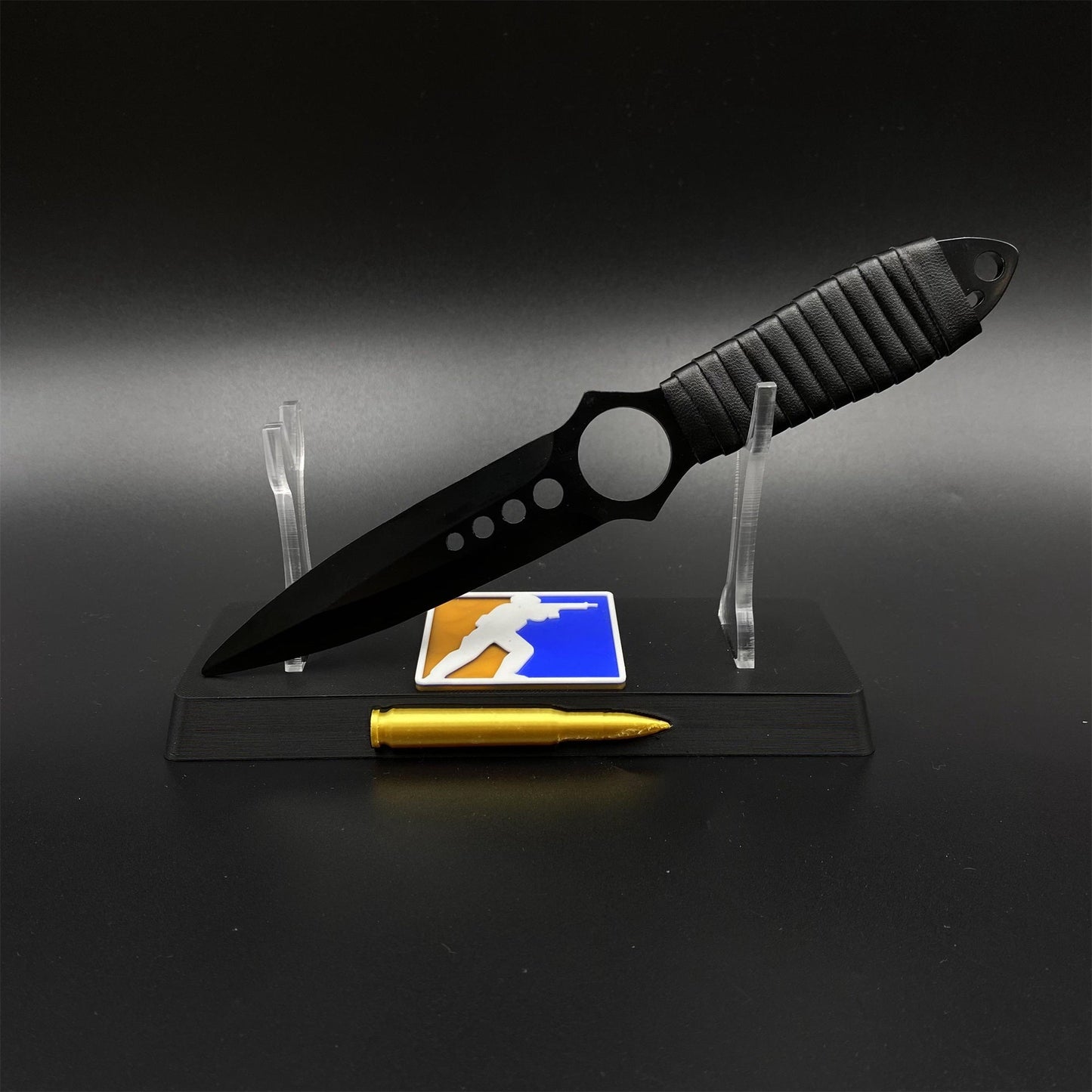 420 Steel Replica CS2 Black Shadow Dagger Model For Game Collection