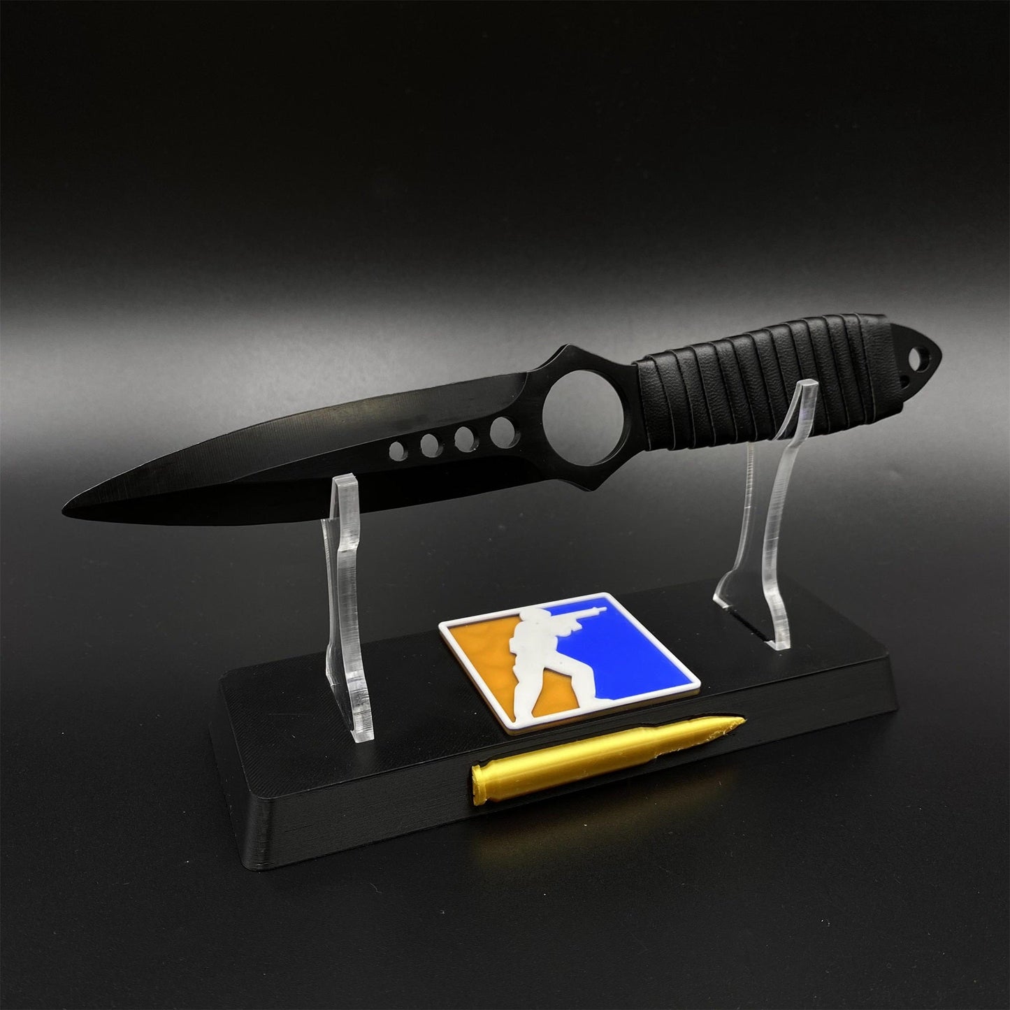 420 Steel Replica CS2 Black Shadow Dagger Model For Game Collection