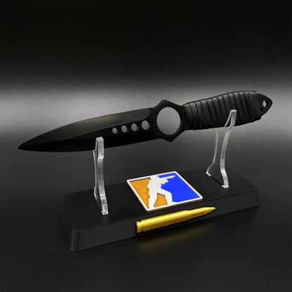 420 Steel Replica CS2 Black Shadow Dagger Model For Game Collection