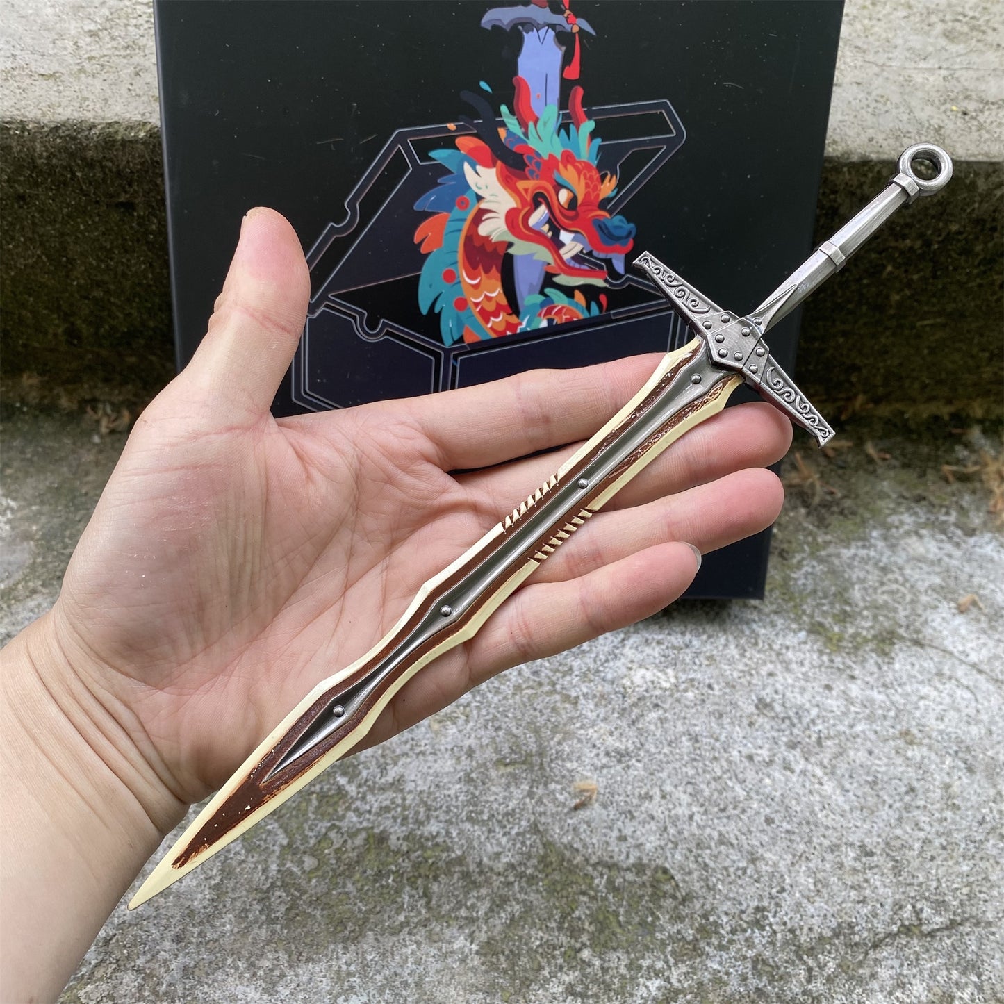 1/6 Scale Skyrim Dragon Bone Weapon Metal Miniatures