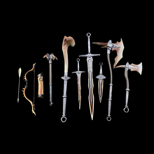 1/6 Scale Skyrim Dragon Bone Weapon Metal Miniatures