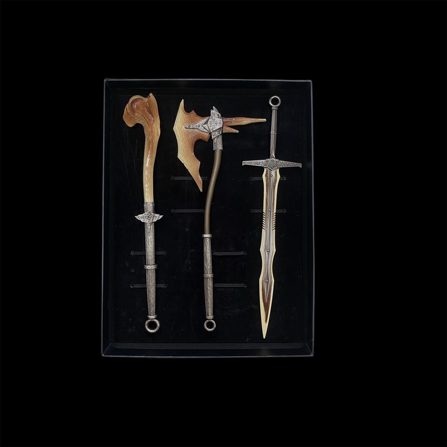 1/6 Scale Skyrim Dragon Bone Weapon Metal Miniatures