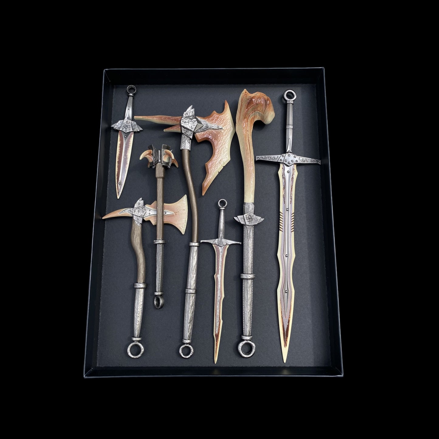 1/6 Scale Skyrim Dragon Bone Weapon Metal Miniatures