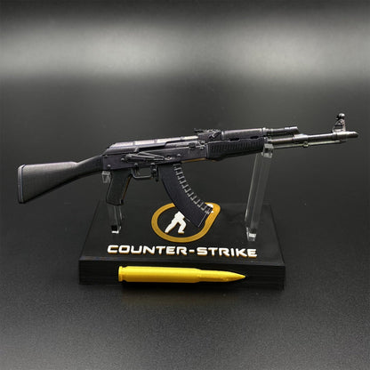 CS2 Game Peripheral - Tiny Gun AK47 Slate Metal Replica Game Prop Collectible