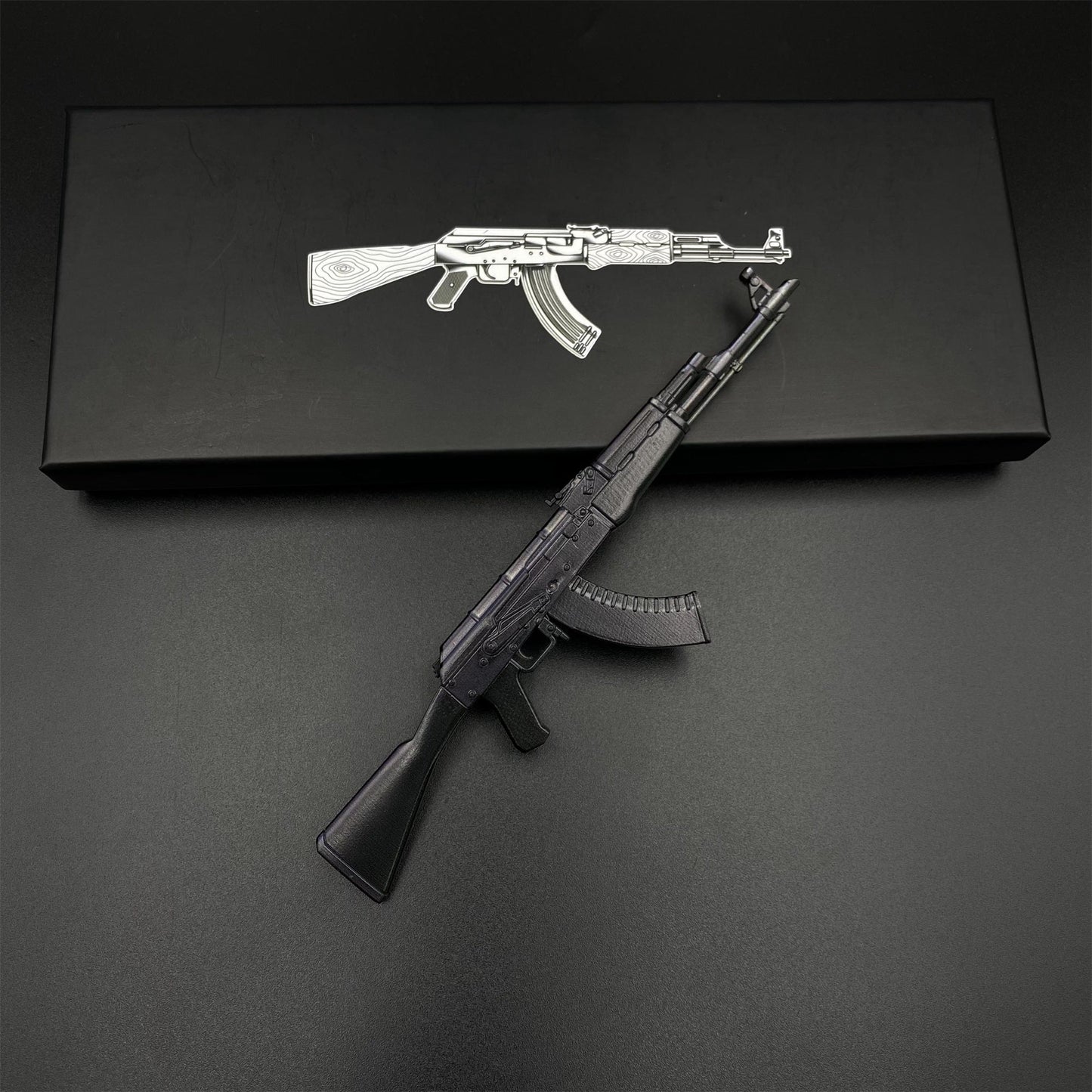 CS2 Game Peripheral - Tiny Gun AK47 Slate Metal Replica Game Prop Collectible