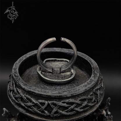 Slumbering Dragoncrest Ring Alloy Open Ring Gamer Gift