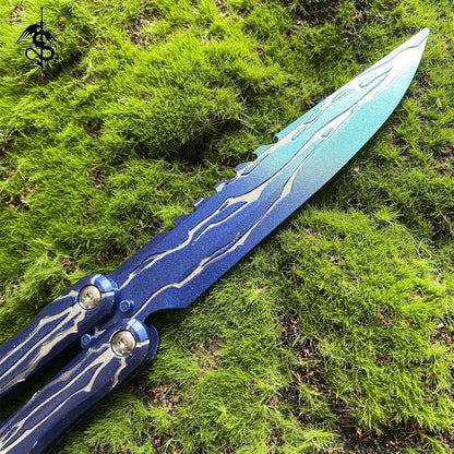 Metal Smite Knife Blunt Blade Balisong Trainer