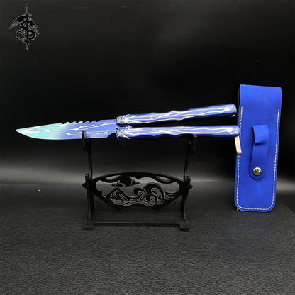 Metal Smite Knife Blunt Blade Balisong Trainer