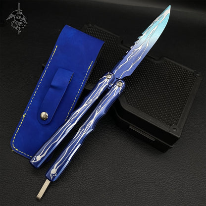 Metal Smite Knife Blunt Blade Balisong Trainer