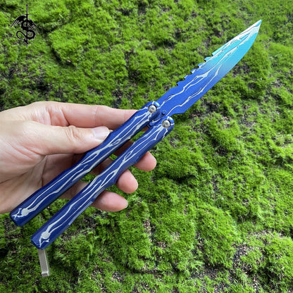 Metal Smite Knife Blunt Blade Balisong Trainer