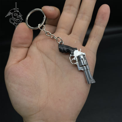 Metal Smith & Wesson Silver Model 500 Revolver Keychain