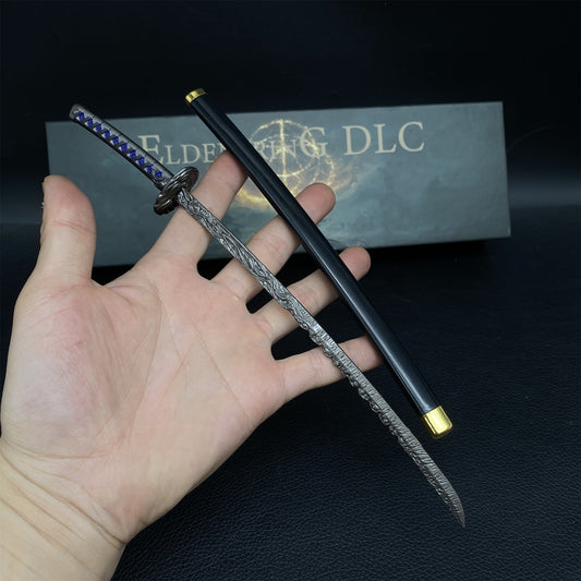 ER Star-Lined Katana Metal Replica Miniature With Gift Box