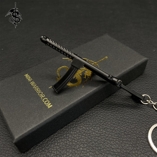 Mini Sterling Submachine Gun Metal keychain