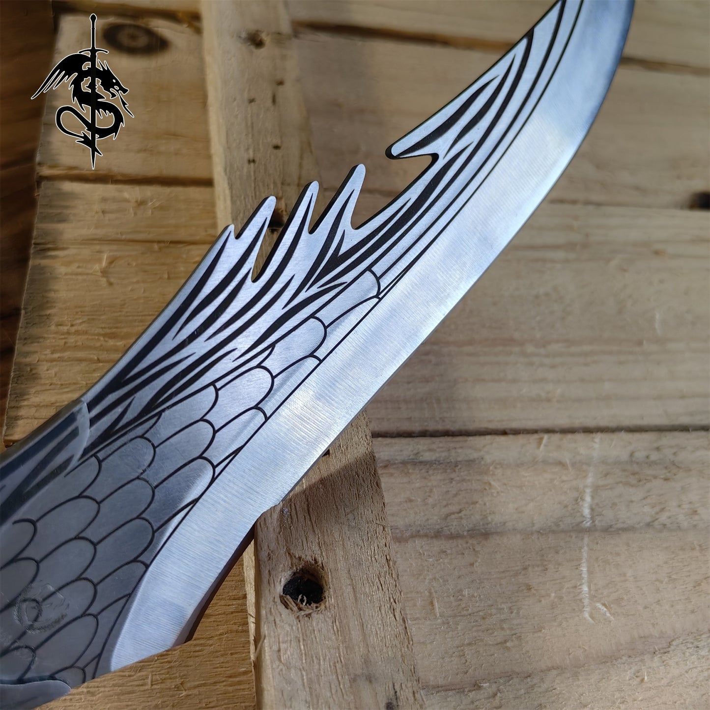 Stainless Steel Elven Sword Skyrim Elven Eagle Sculpture Handle Knife 