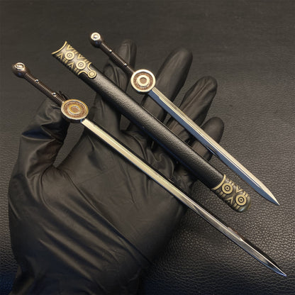 Sun And Moon Double Sword Metal Miniature