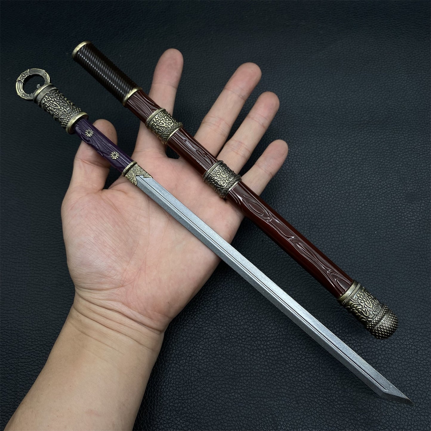 Ancient Chinese Style Swords Tiny Sword Metal Replica Collection