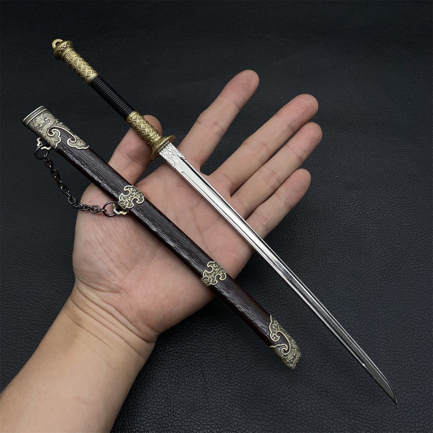 Ancient Chinese Style Swords Tiny Sword Metal Replica Collection